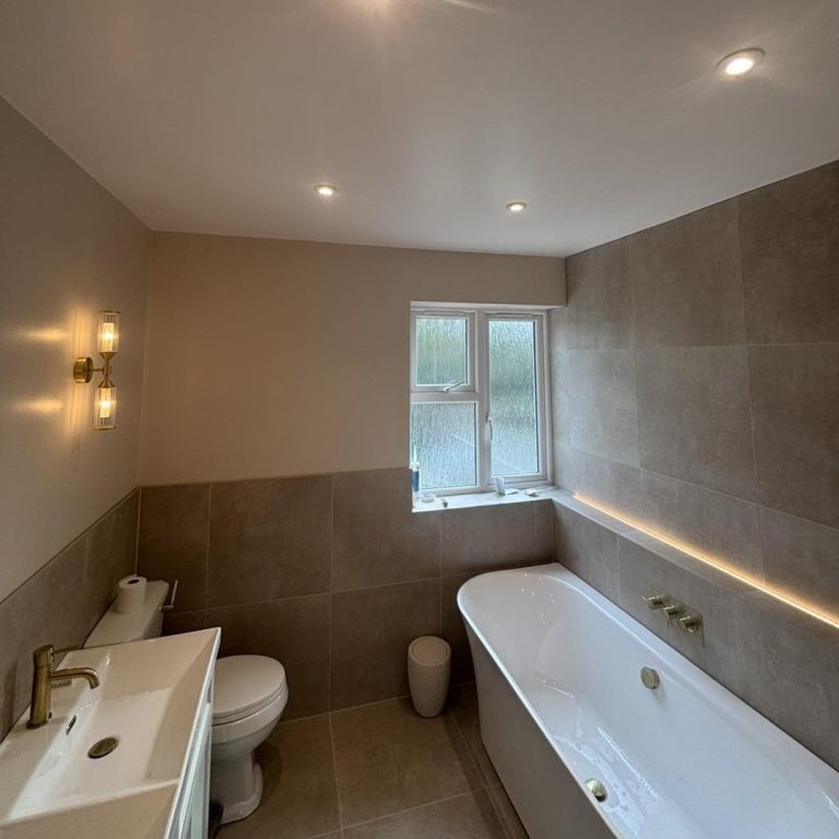 bathroom in Aldwick arctic electrical done led trip and bathroom lighting for